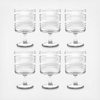 Beaded Acrylic Stacking Wine Goblet, Set of 6