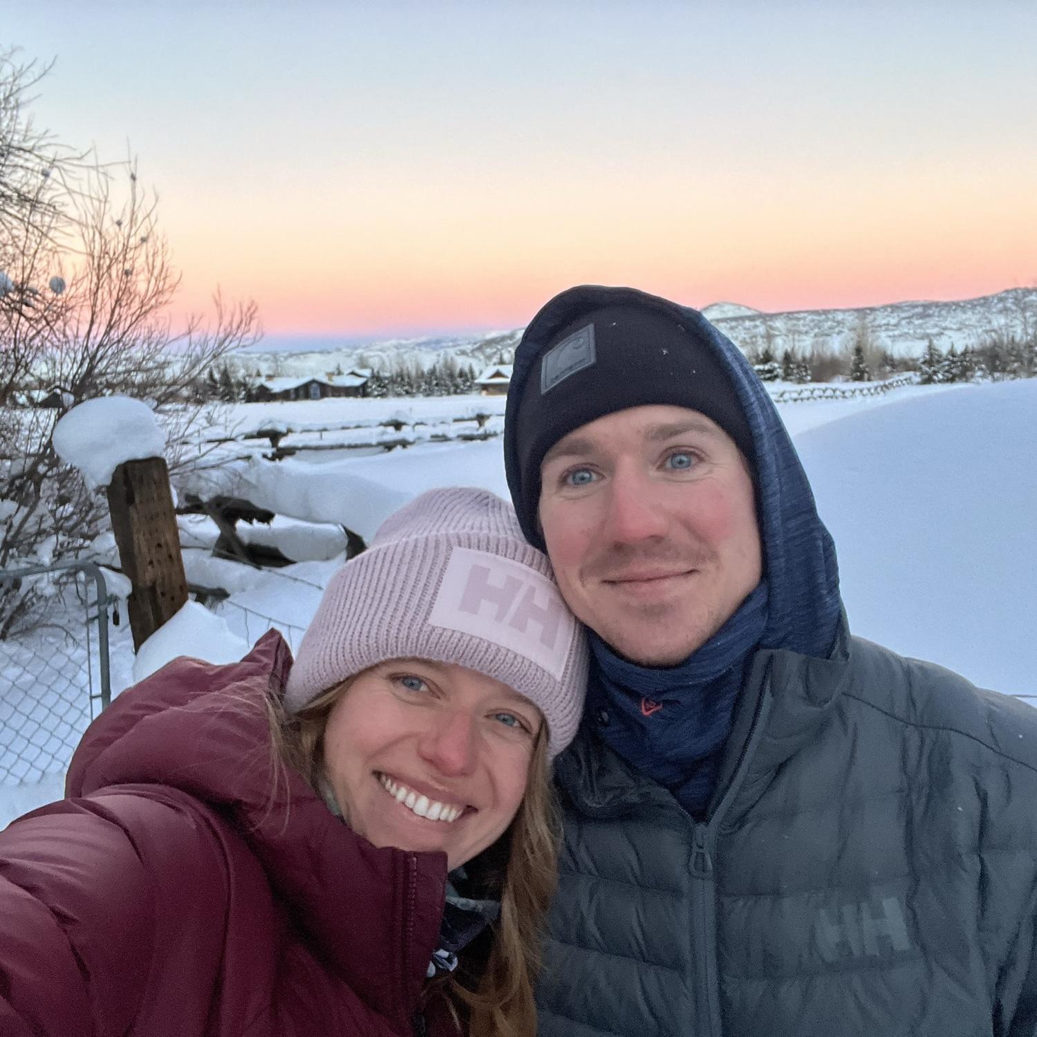 Alpenglow winter walks in Park City