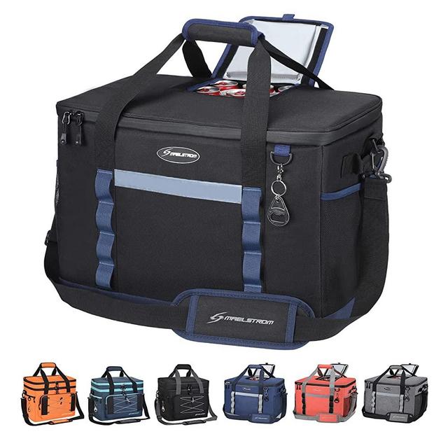 Maelstrom Soft Cooler Bag,Collapsible Soft Sided Cooler,30/60/75 Cans Beach Cooler,Ice Chest,Large Leakproof Camping Cooler,Portable Travel Cooler for Grocery Shopping,Camping,Kayaking,Road Trips