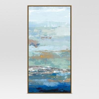 Framed Embellished Canvas Abstract 50"x25" - Project 62™