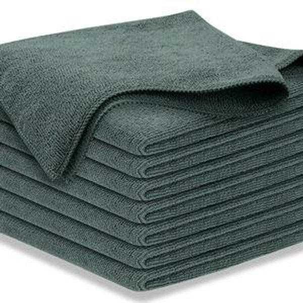 USANOOKS Premium 300GSM Microfiber Cleaning Cloth - 12.5"x12.5" High Performance - 1200 Washes, Ultra Absorbent Microfiber Towels for Cars Undercarriage, Rims & Engine Bay Cleaning - Microfiber Cloth