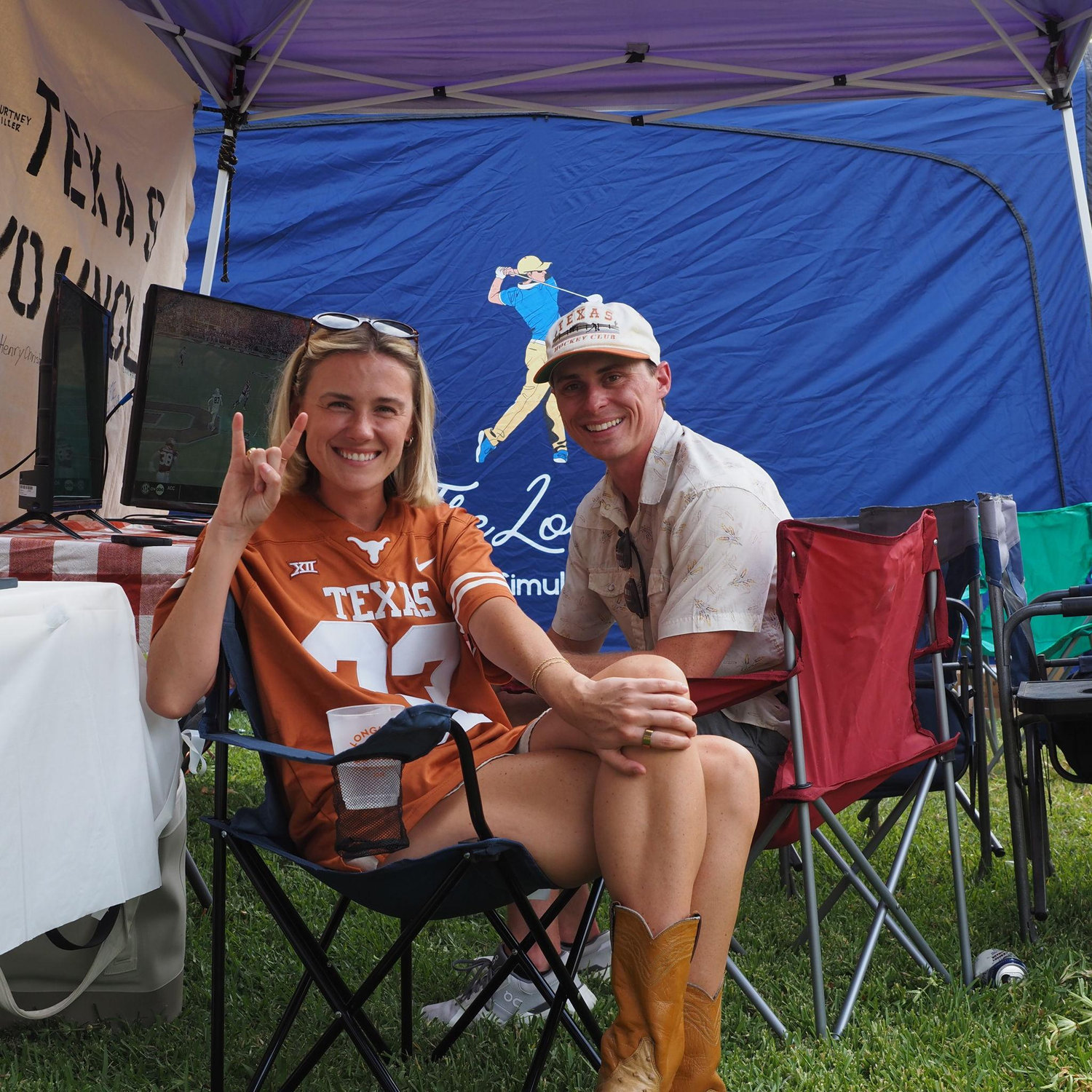 Us at a UTYL football tailgate