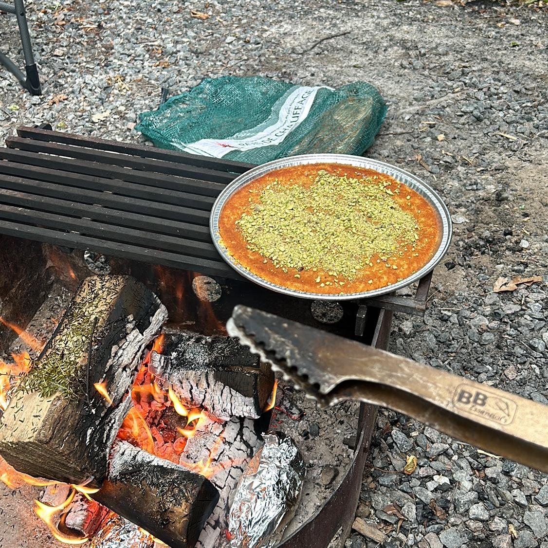 What’s Palestinian camping without some knafa