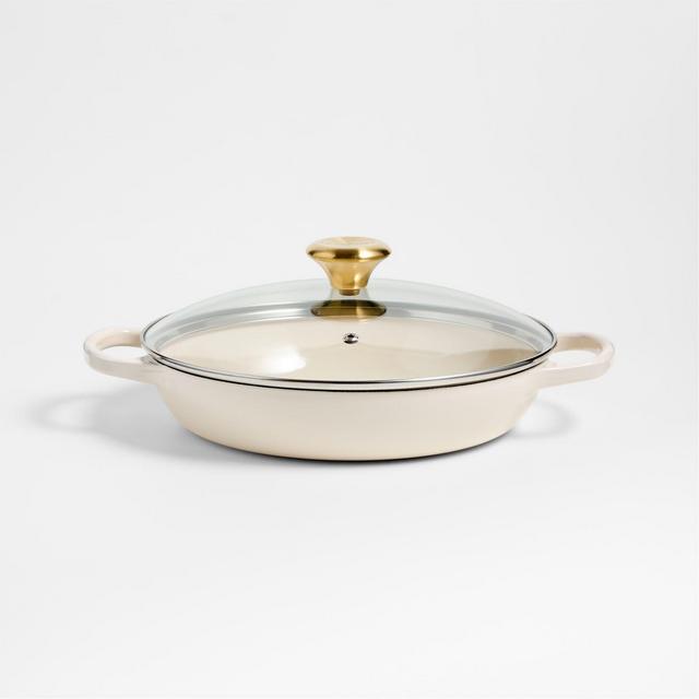 Le Creuset ® 2.25-Qt. Cream Round Braiser with Glass Lid