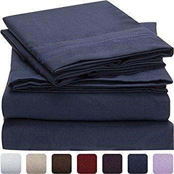1500 Supreme Collection Extra Soft King Sheets Set, Navy Blue - Luxury Bed Sheets Set With Deep Pocket Wrinkle Free Hypoallergenic Bedding, Over 40 Colors, King Size, Navy