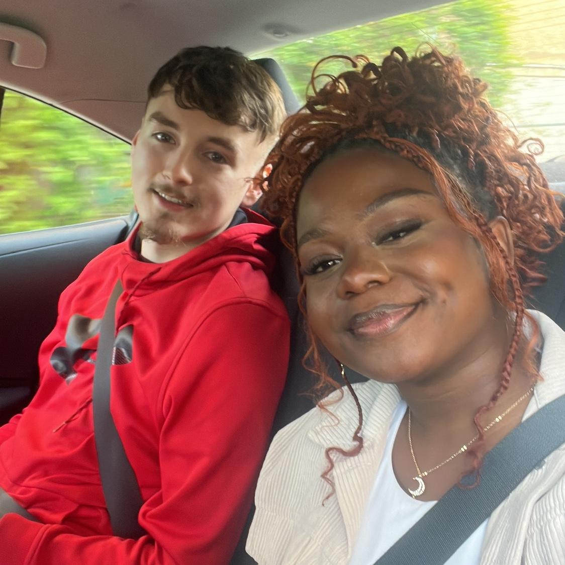 Ethan in Poland, picked him up from the airport