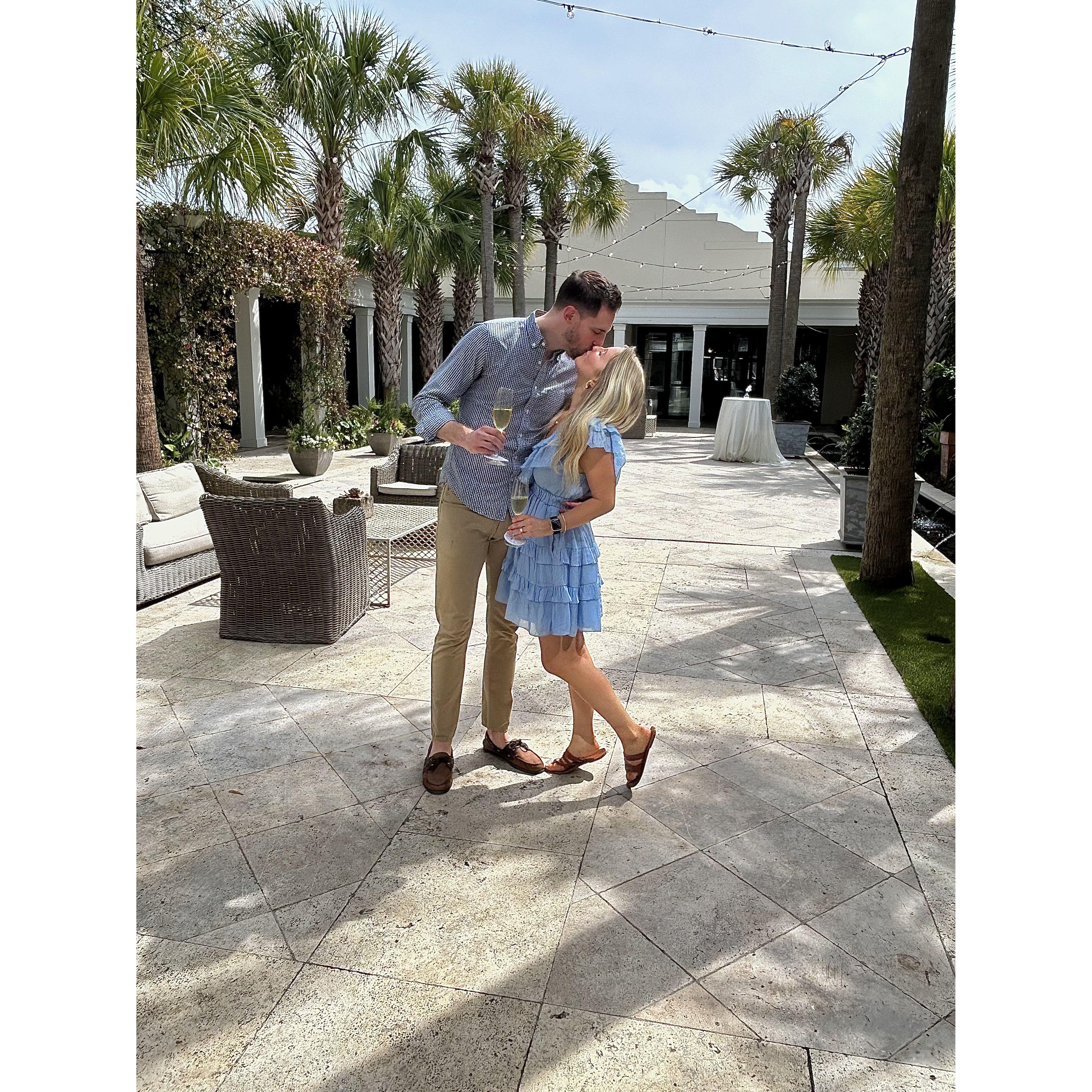 Our sixth trip to Charleston.. our venue tasting and final walkthrough!