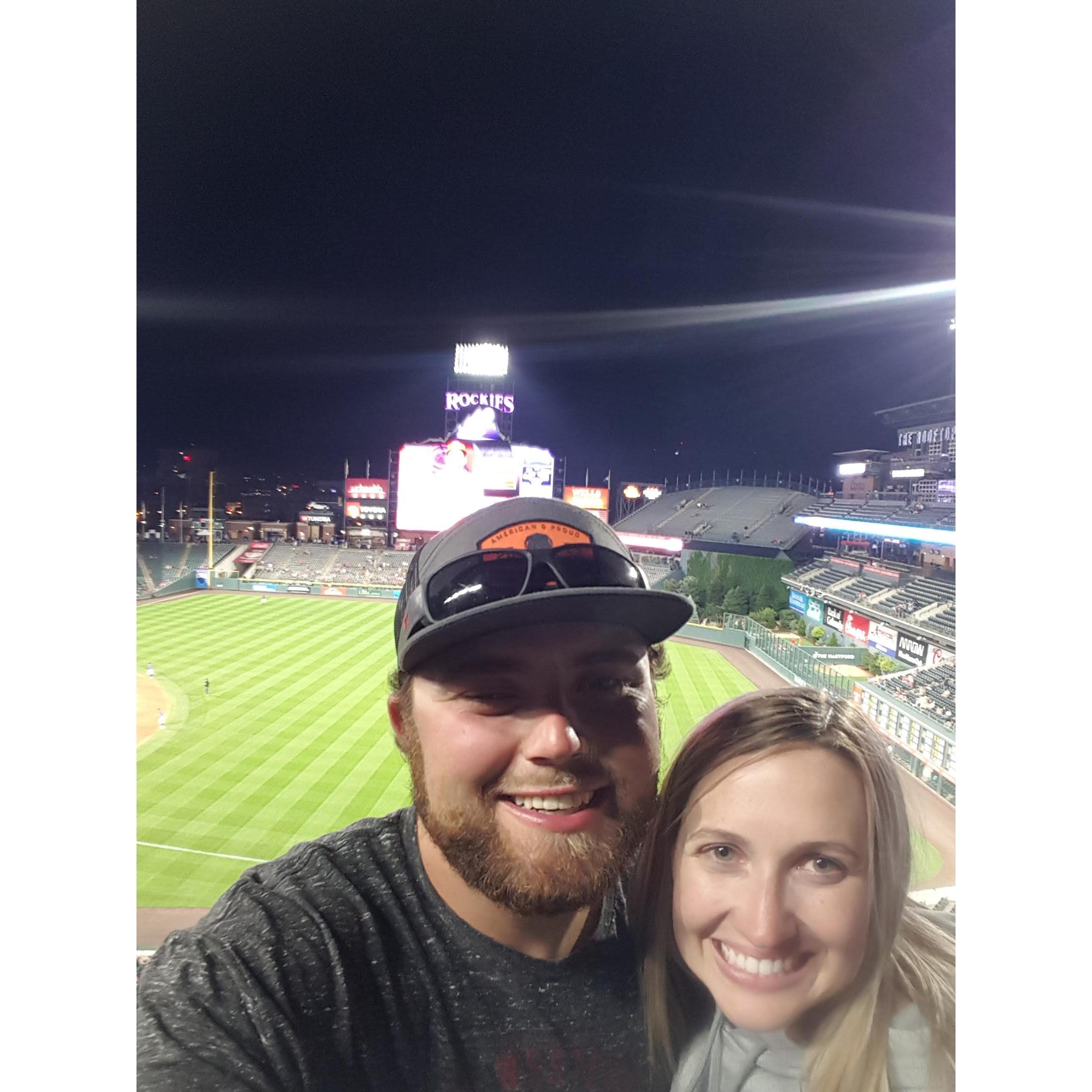 June 2019 - Road trip to Colorado! We went to the Rockies game but it was delayed 3 hours due to rain and ended around 1 in the morning.