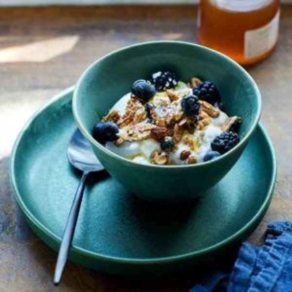 The Jasper Portuguese Stoneware Cereal Bowls, Set of 4 - Dark Turquoise