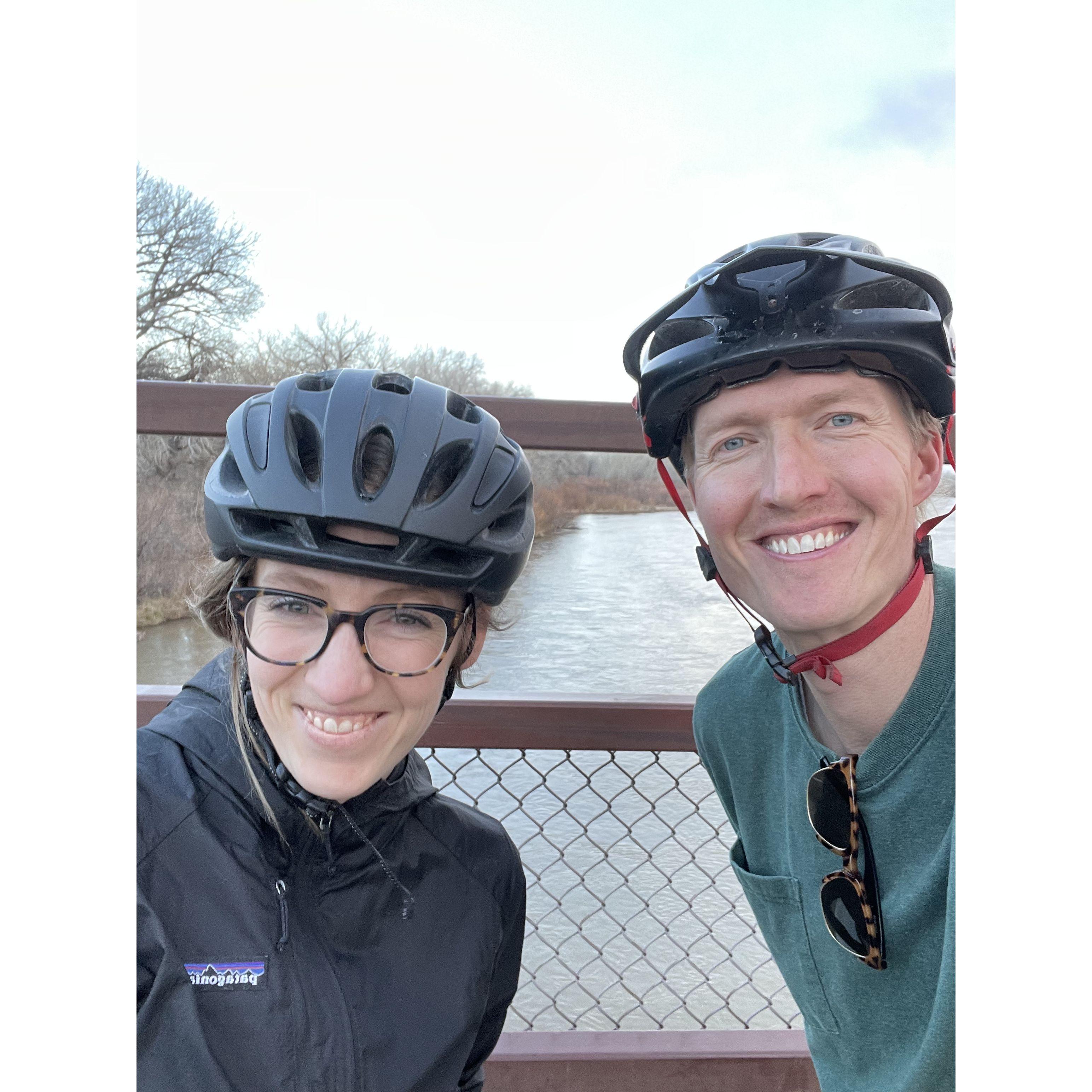 Of course we ride bikes together!
