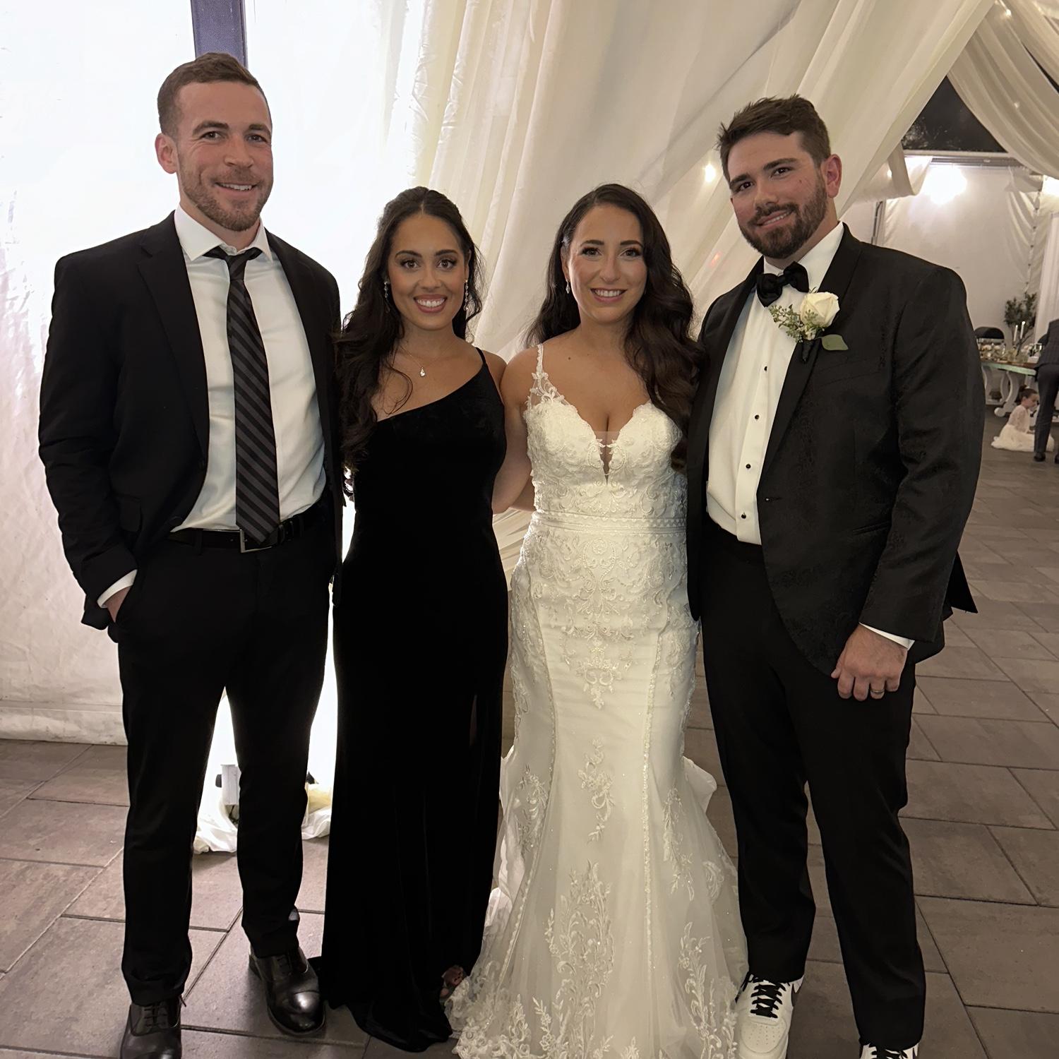 Our first wedding together