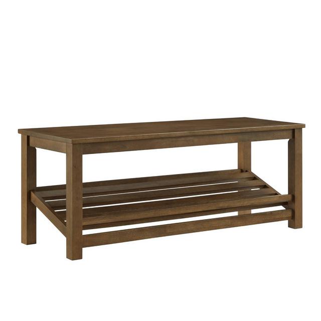 Modern Farmhouse Solid wood Shoe Storage Entry Bench Rustic Oak - Saracina Home
