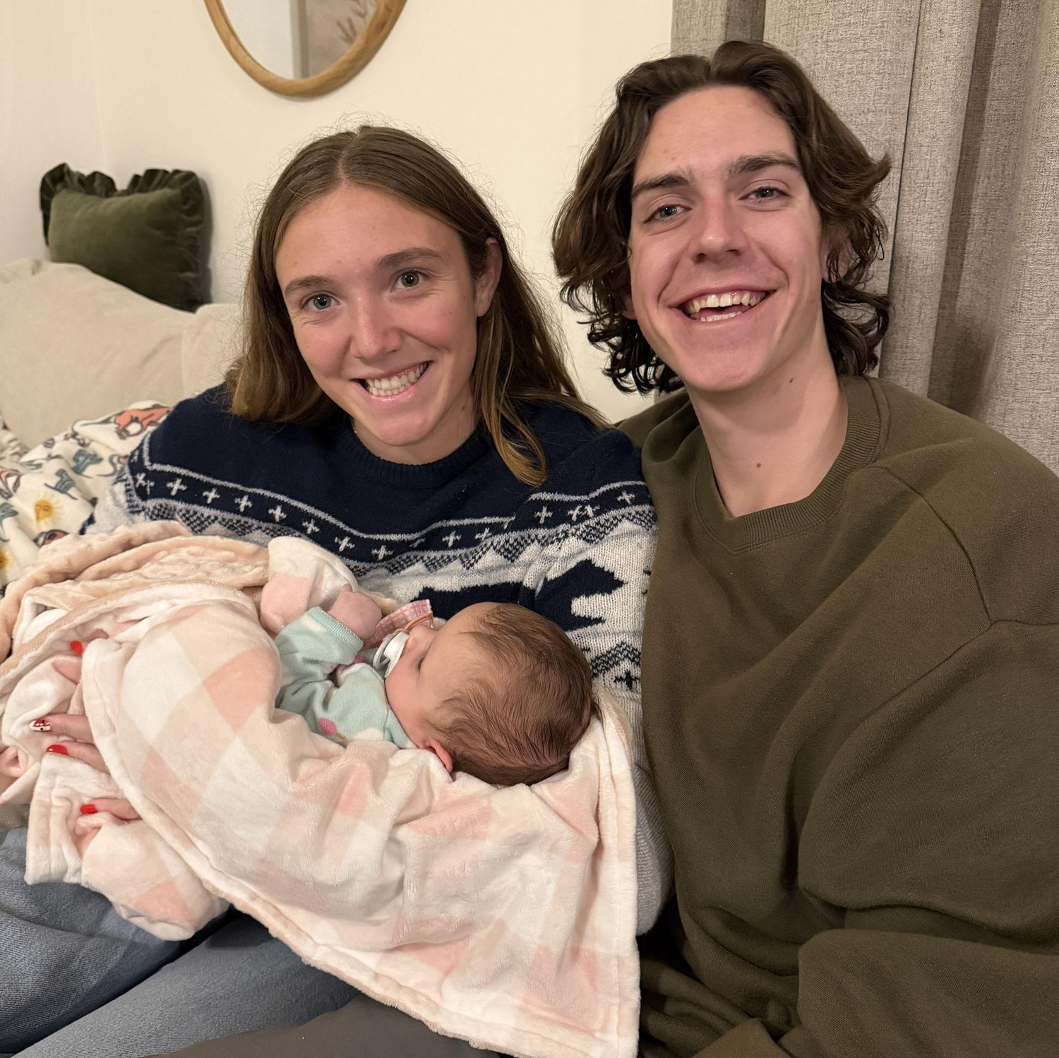 First time meeting baby Holliday