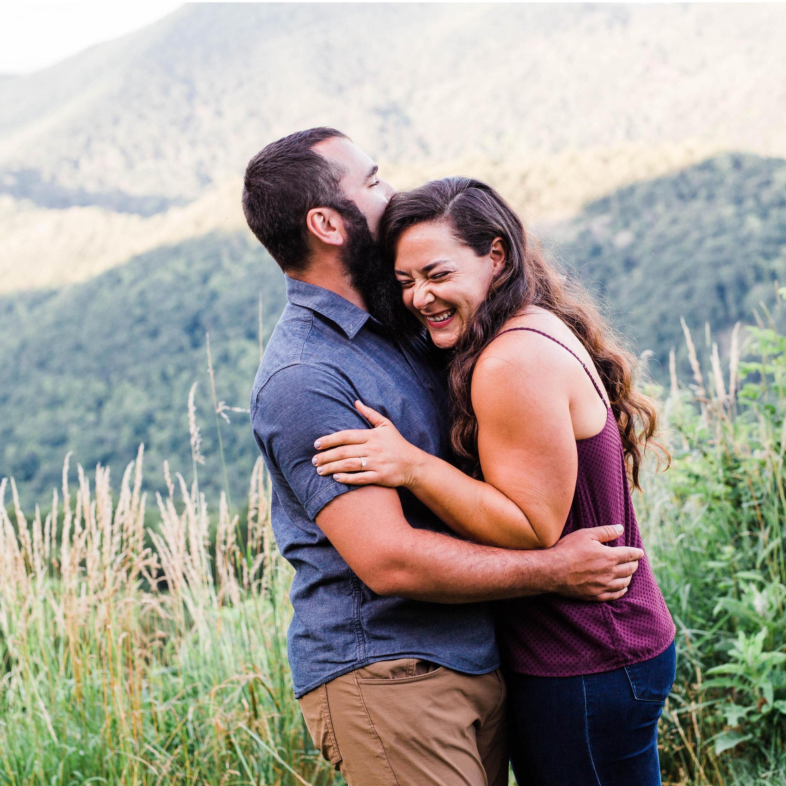 Jun. 2020. Asheville, NC. Engagement photos along the Blue Ridge Parkway (by our lovely photographer Melissa McElrath).