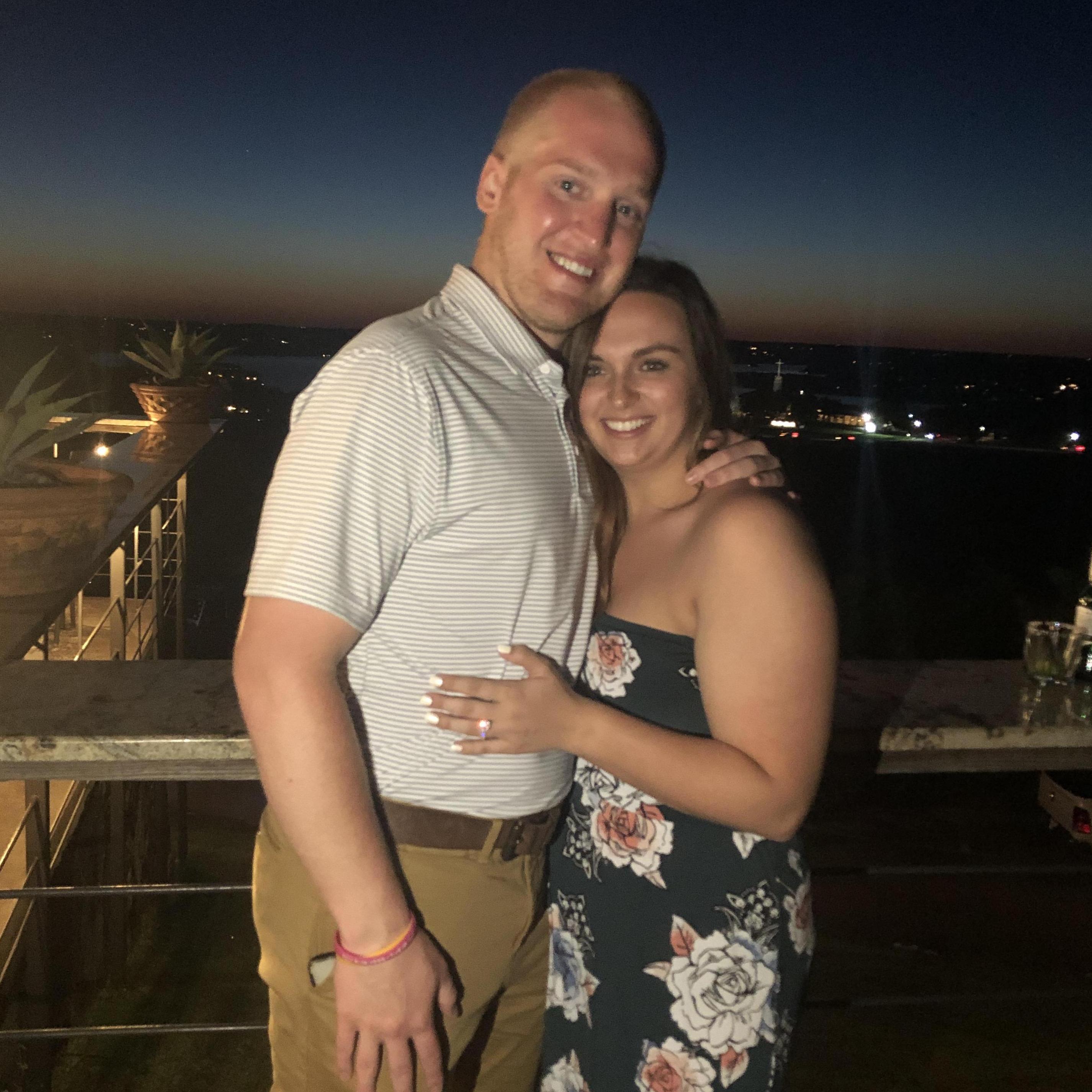 The night of our engagement in Austin, TX.