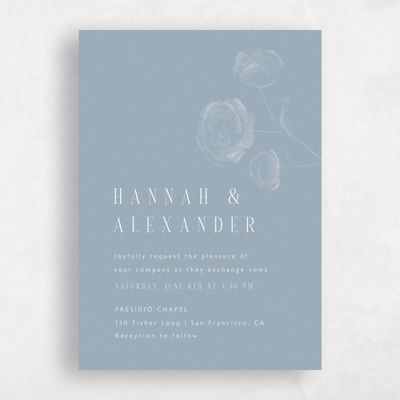 Powder Blue Wedding Invitation - Lorelei Classic