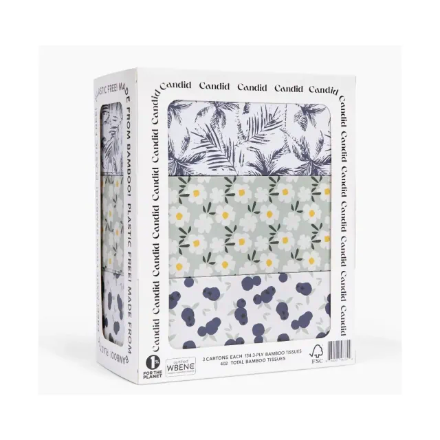 Candid 3-Ply Bamboo Facial Tissue - 3pk/402ct