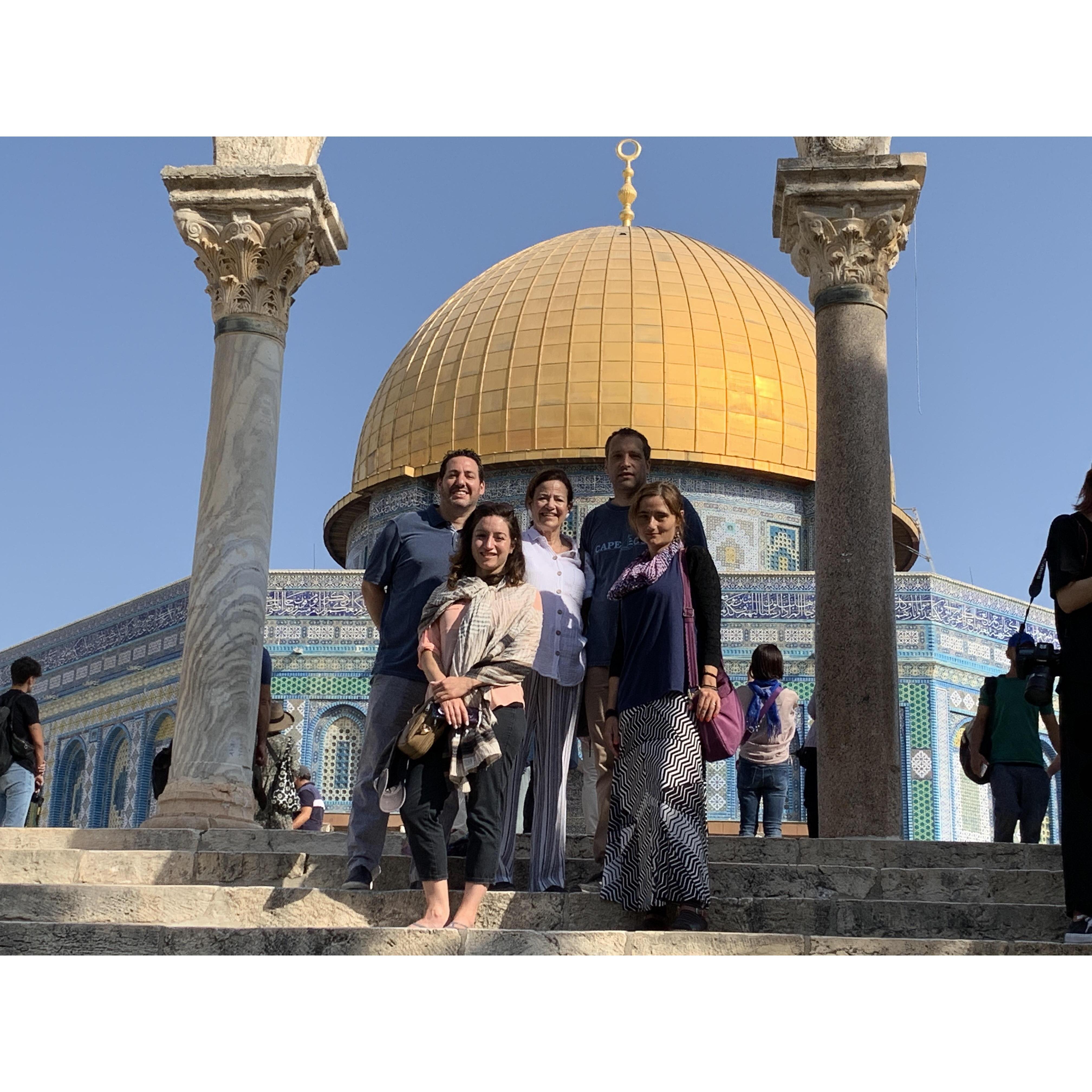 Visiting the Dome of the Rock with Jason’s family