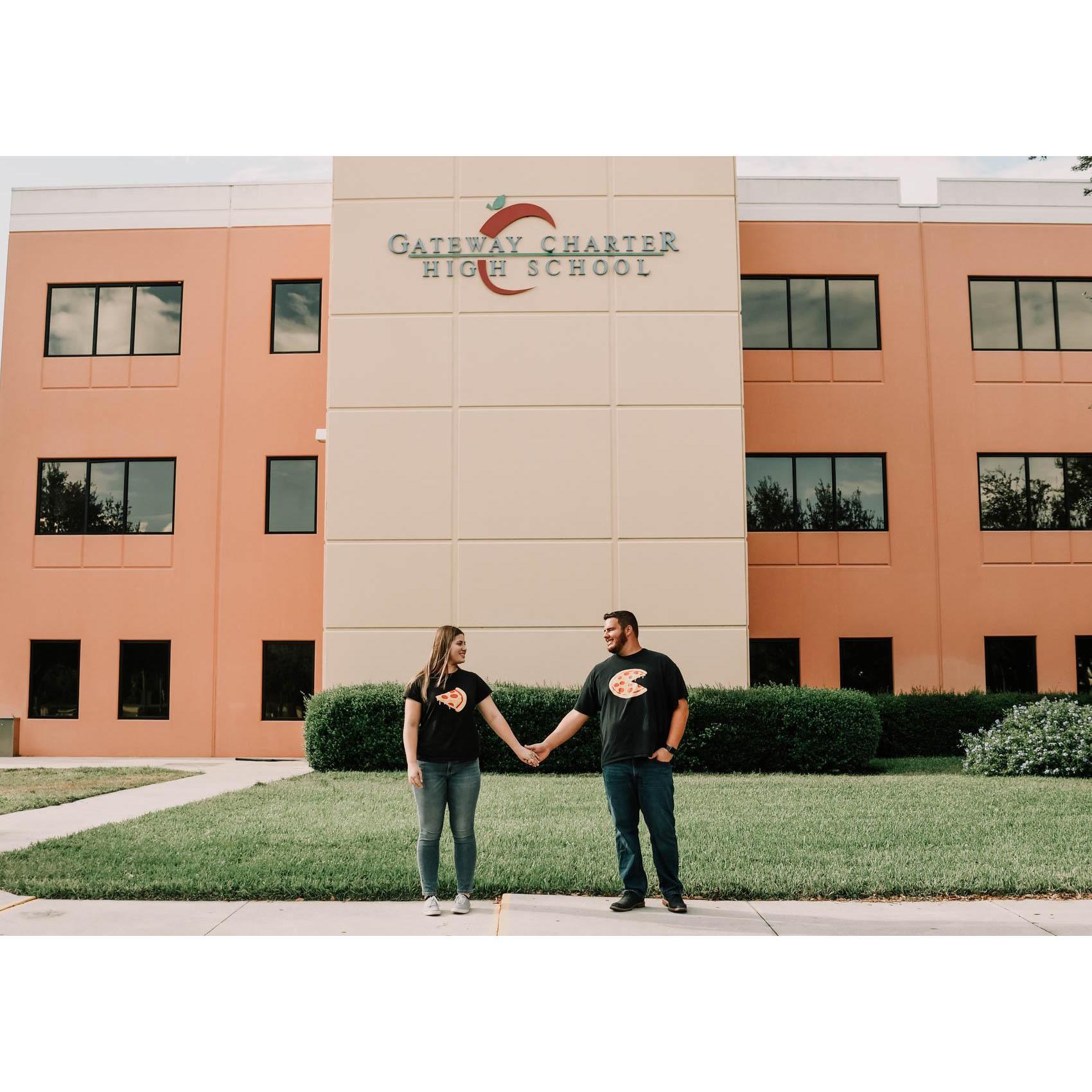 We had to get some pictures at the place we first met!