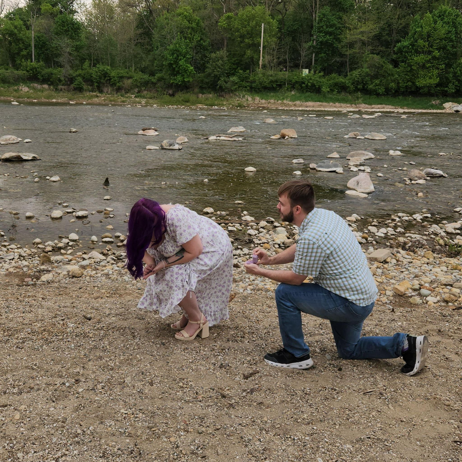 When Griffin asked, "will you marry me?"