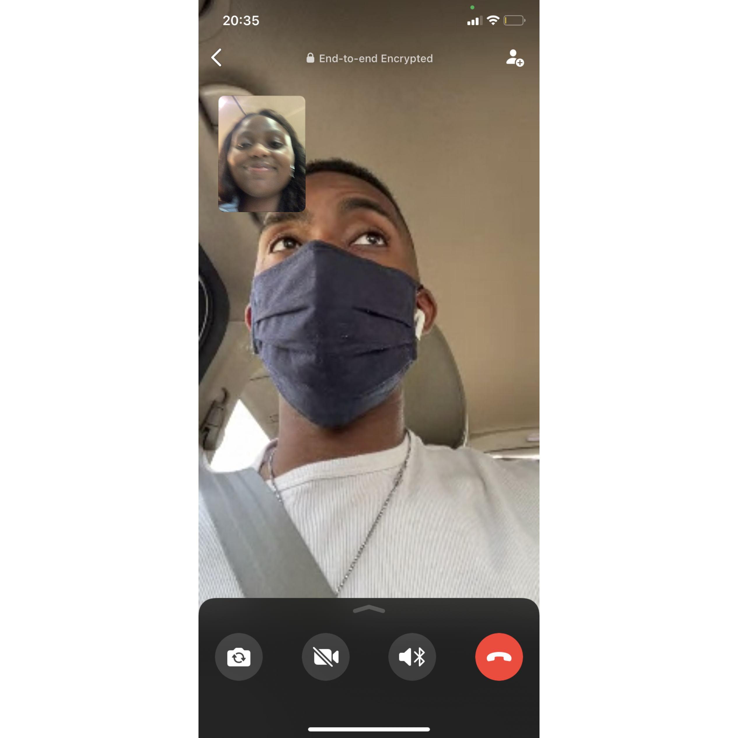 Terry and Christiana's face time the day before they started dating