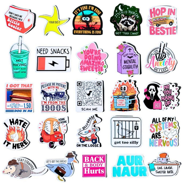 Funny Refrigerator 30PC Set Strong Magnets Cool Home Kitchen Styling Cute Accessories Fun Meme Office Decoration Small Fridge Locker Art Great Gift Idea Unique Aesthetic Magnetic Pieces