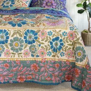 Bungalow Reversible Cotton Quilt - Flower Spell Bandana