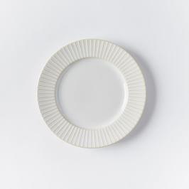 Textured Salad Plate, Set of 4, White Lines