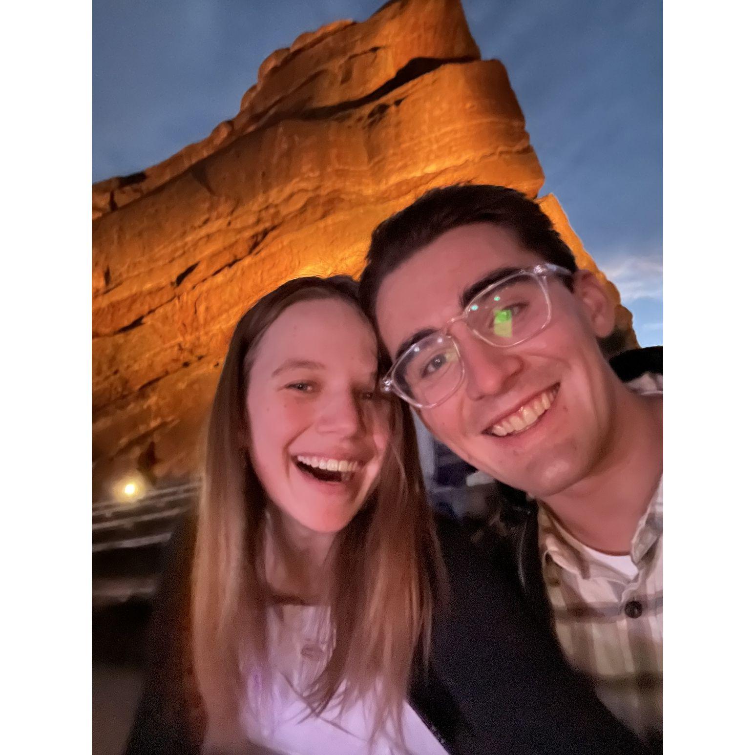 First concert together! Caamp at Red Rocks! October 4, 2022.