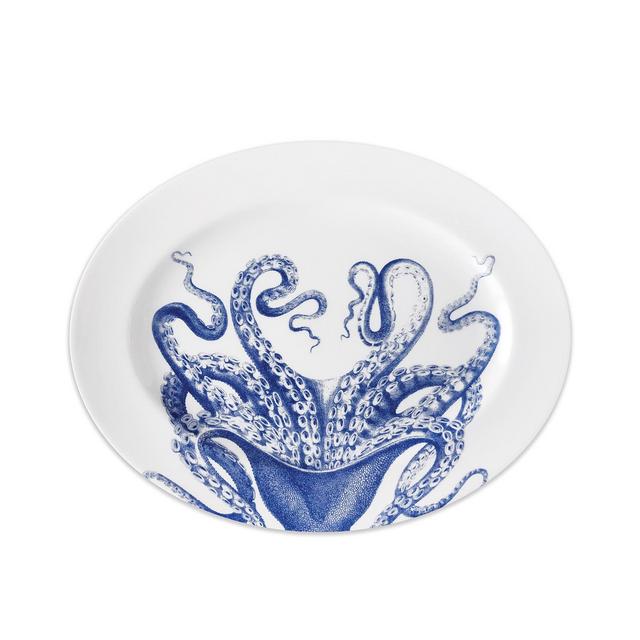 Caskata Lucy Octopus Large Rimmed Oval Platter
