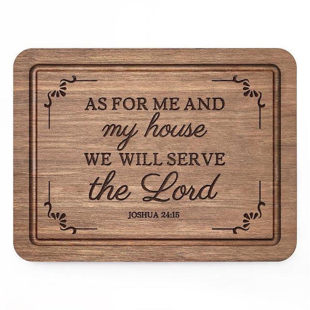 musaecoin Christian Gifts for Women, Joshua 24:15 Bible Verse Engraved Walnut Cutting Board, Religious Housewarming Gifts, Faith Based Wedding & Anniversary Presents 11 x 8.5 in