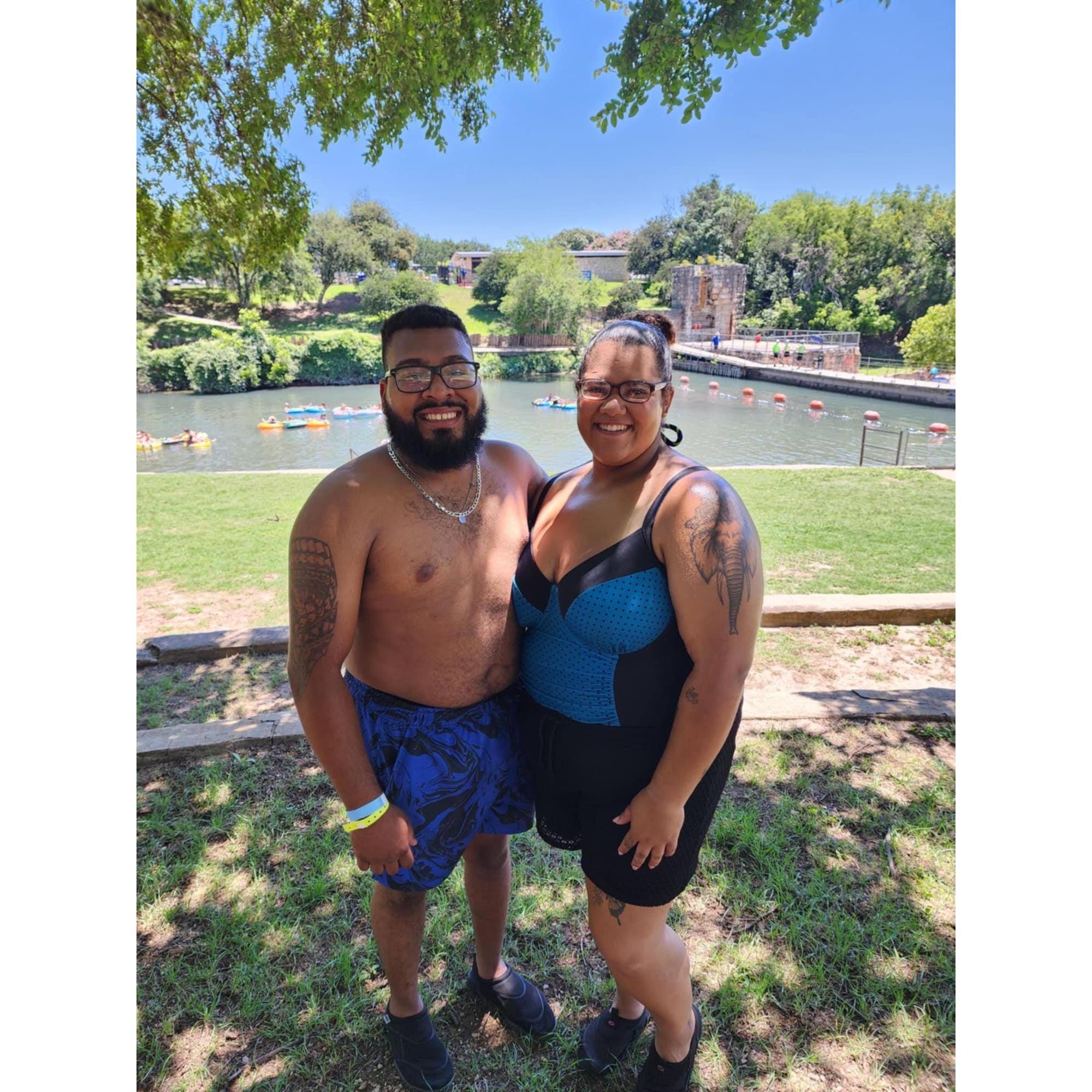 "It was our first time tubing ever, for us both! I'm so glad she was by my side, we had a blast" - Alex