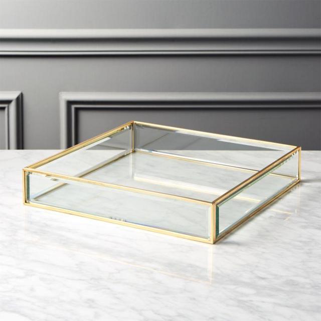 Small Brass and Glass Tray