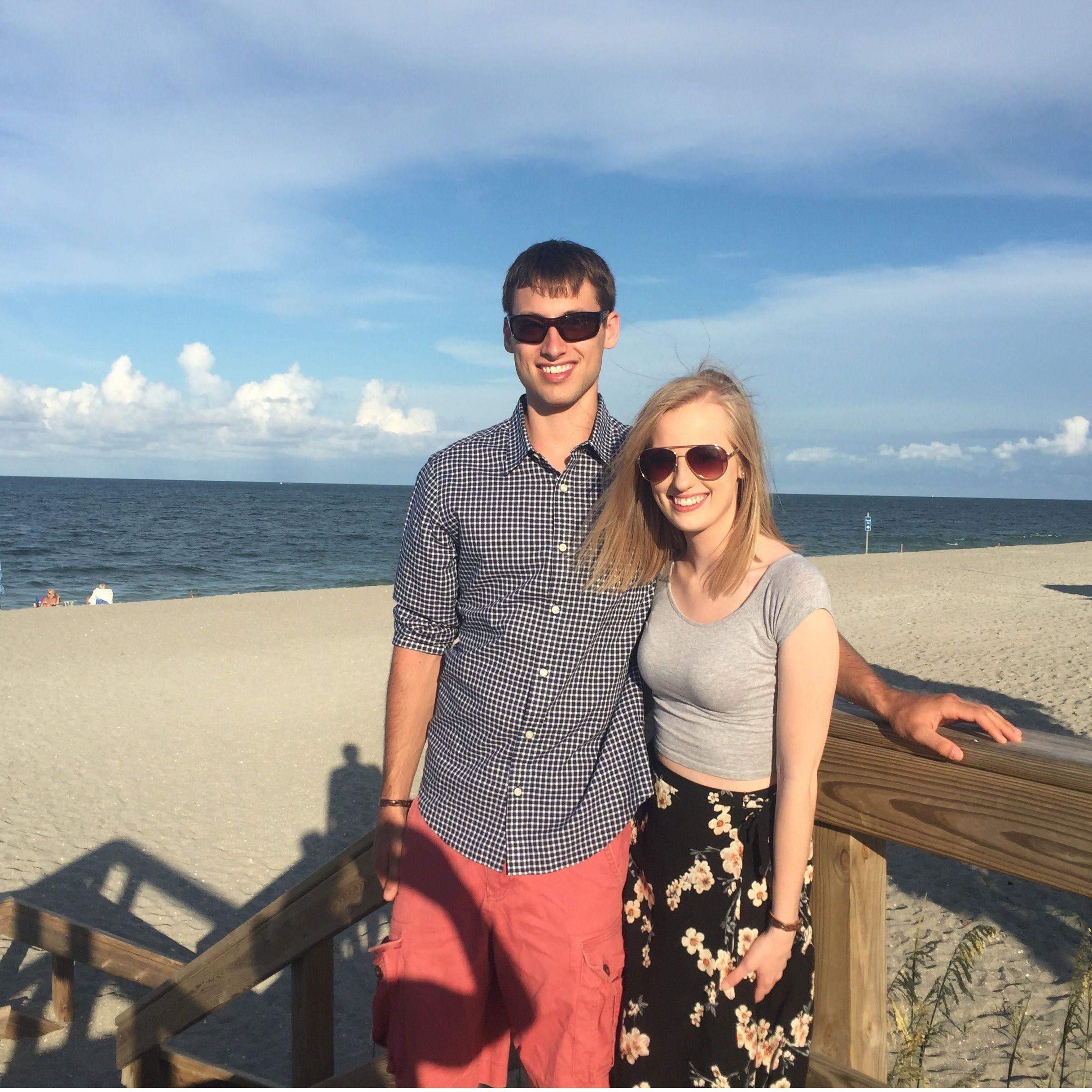 Beginning of Kyle's never-ending quest to make Cait like the beach, visiting Jupiter with Oma and Poppy (2015).