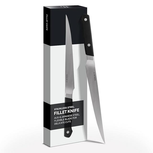 Misen 7.5" Stainless Steel Fillet Knife – Flexible Blade for Precision Fish Filleting & Meat Trimming - High-Carbon Steel for Long-Lasting Sharpness – Ergonomic Handle for Control – Black