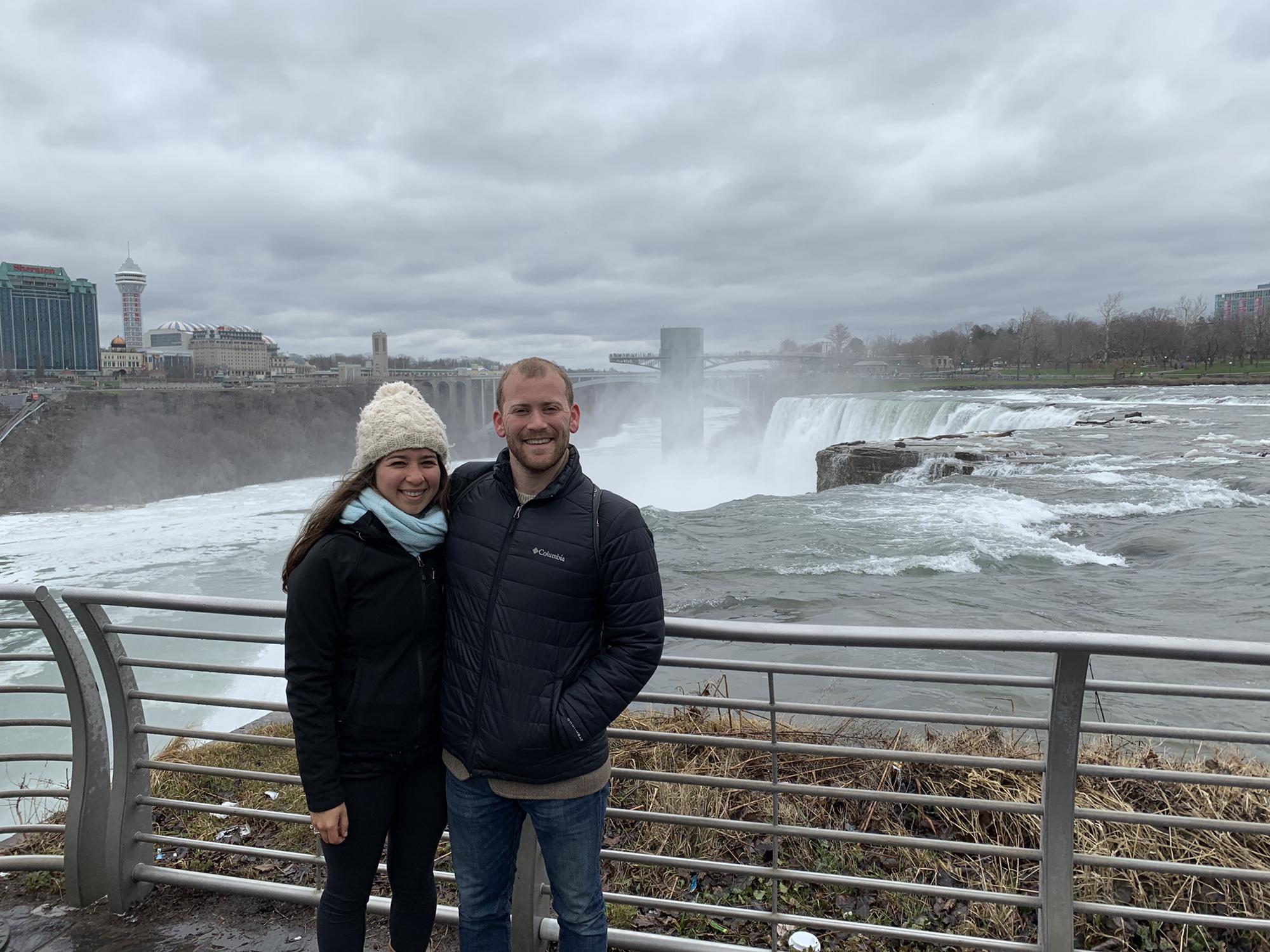 Two months later Dan planned a surprise birthday trip to Niagara-on-the-Lake and Buffalo, which included a picnic….It snowed
