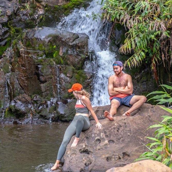 Waterfall hike at Waimea Canyon