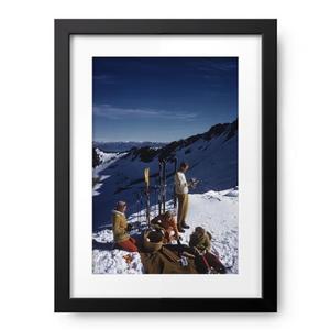 Slim Aarons Squaw Valley Picnic, White Frame, 12.5X16.5