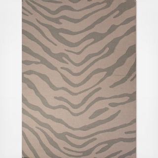 Flat-Weave Animal Print Tiger Rug