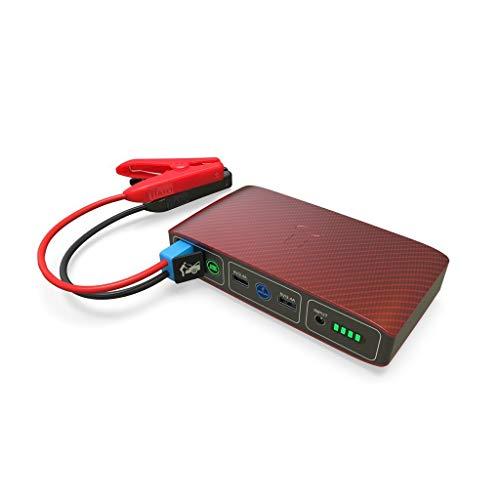 HALO Bolt Portable Car Jump Starter 57720 MWH Car Battery Jump Starter with 2 USB Ports to Charge Devices, Portable Car Charger - Red Graphite