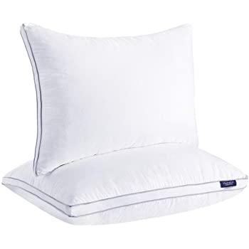 Bed Pillows for Sleeping(2-Pack) Luxury Hotel Collection Gel Pillow Good for Side and Back Sleeper & Hypoallergenic-Standard Size