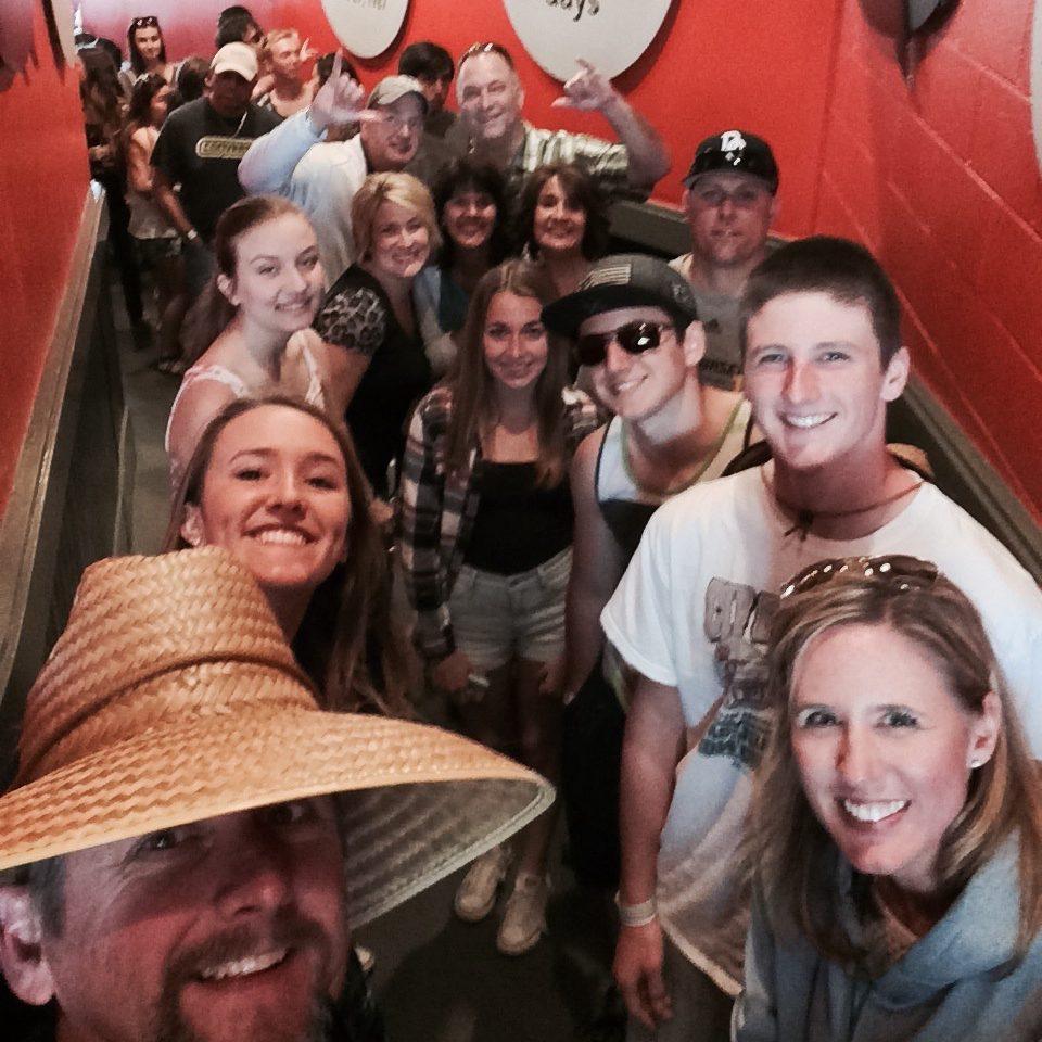 Waiting in line for the Big Dipper ride at the Santa Cruz Boardwalk in 2015.