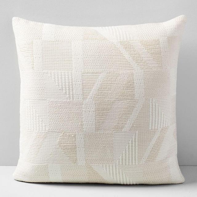 Cuddle Jacquard Pillow Case, Natural Canvas, 20"x20"