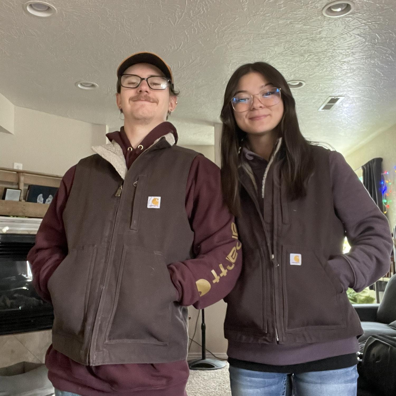 Matching vests!