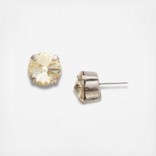 Round Crystal Stud Earring