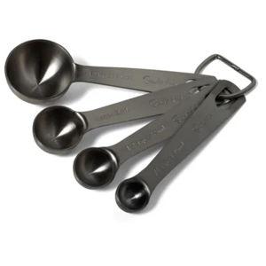 Sur La Table Black Measuring Spoons, Set of 4