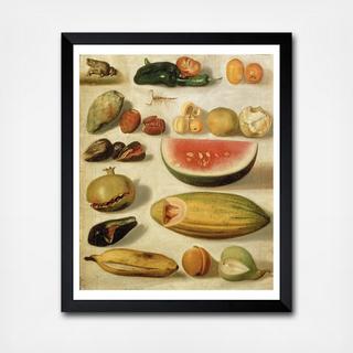 Bustos - Still Life With Fruit Framed Art