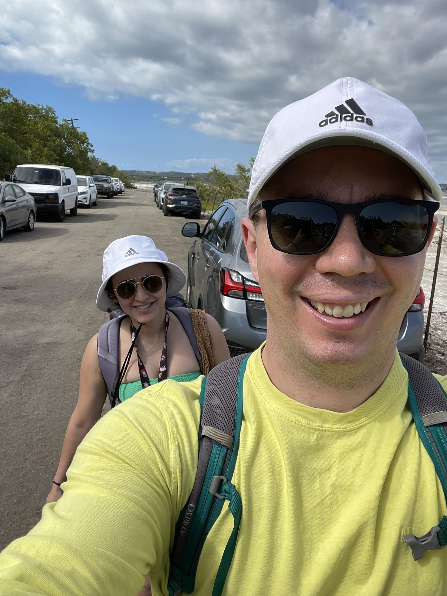 Making the long and well-worth-it walk from the parking area to Playa Sucia in Cabo Rojo, Puerto Rico - March 2023