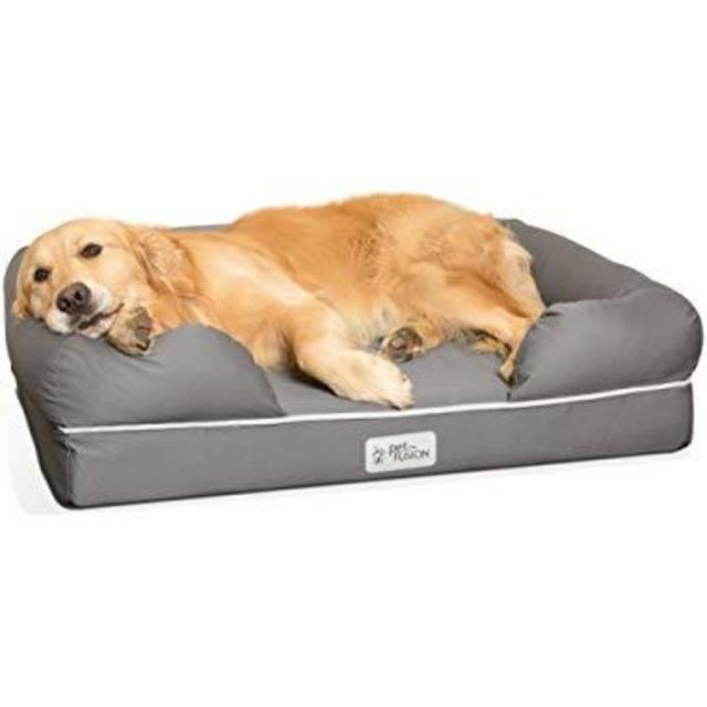PetFusion Ultimate Dog Bed, orthopedic Memory Foam. (Multiple Sizes/Colors, medium firmness, Waterproof liner, YKK zippers, more Breathable 35% cotton cover, Cert. Skin Contact Safe). 2yr Warranty