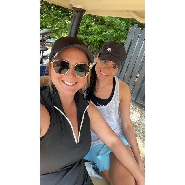 Us playing golf, one of our favorite activites to do together! Jackie usually wins ;)
